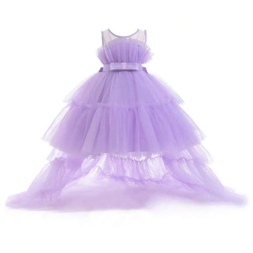 Lavender Tulle Layered Dress